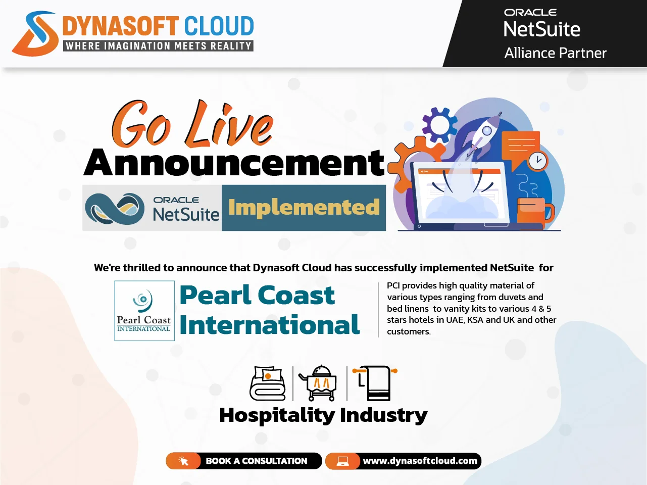 NetSuite Go Live Dynasoft Cloud UAE Pearl Coast International Hospitality Industry