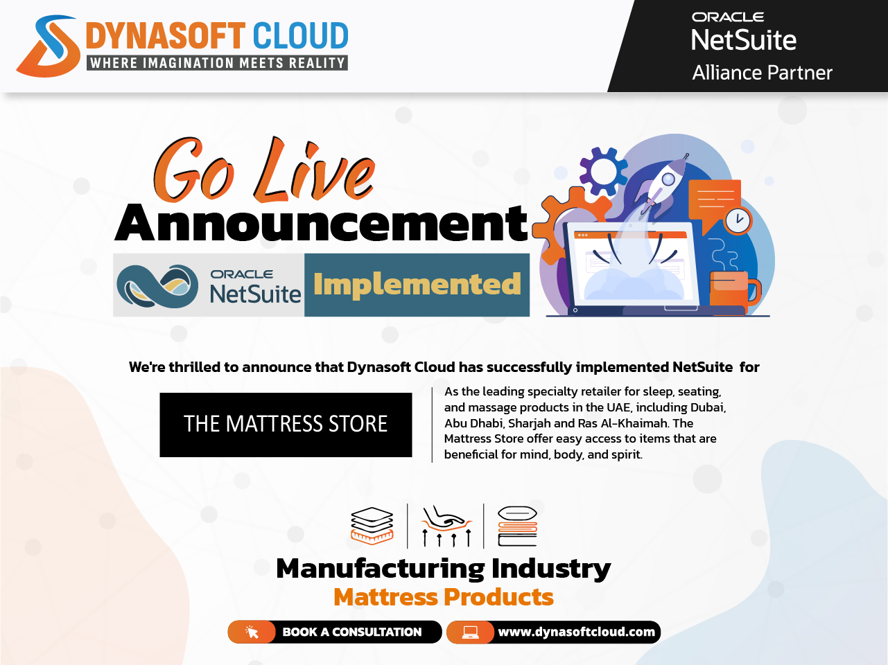 NetSuite Go Live Dynasoft Cloud UAE The Mattress Store